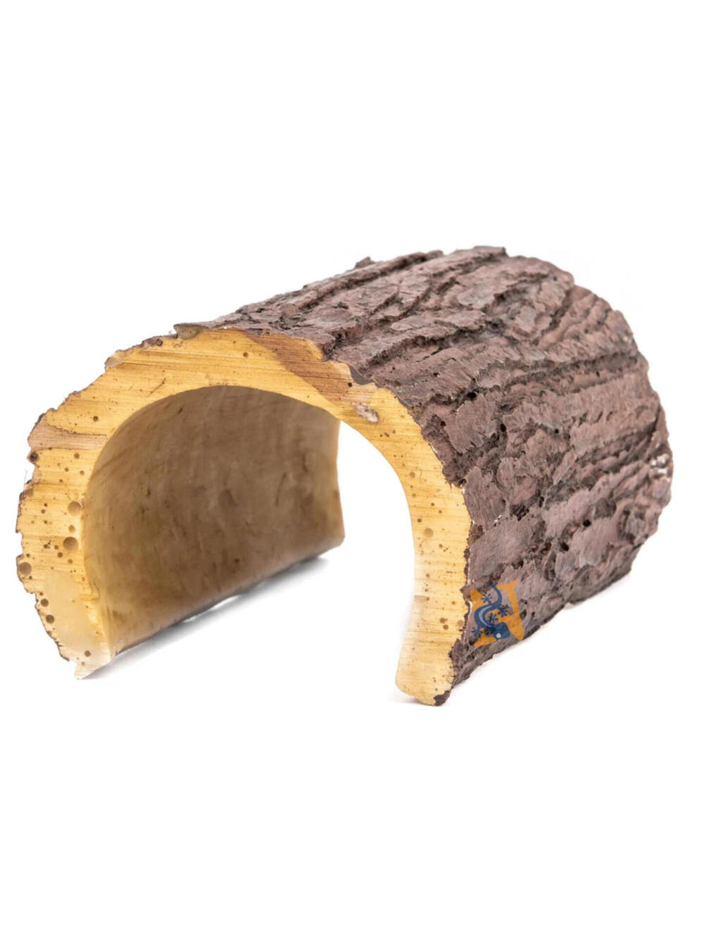 (RGB4) 2-Pack AquaGlobe Reptile Resin Log Hideout Medium 5x3x2.5in Terrarium